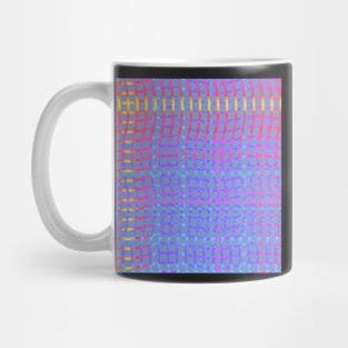 Wavy Plaid Rainbow on Blue Repeat 5748 Mug